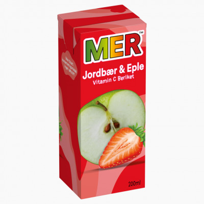 Mer Jordbær & Eple 200ml